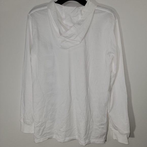 Adidas Tee Shirt Hoody Boys Large 14/16 White - Picture 6 of 7